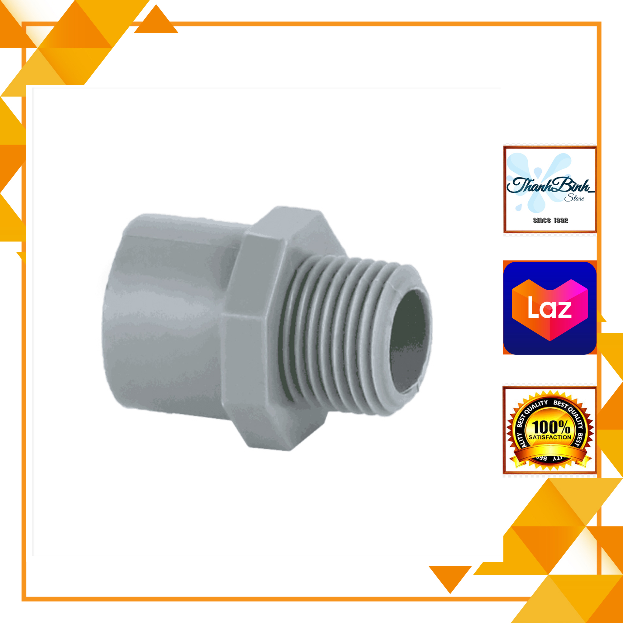 MĂNG SÔNG REN NGOÀI 60/ ĐẦU NỐI REN NGOÀI SIZE 60 MM- PVC NHỰA TIỀN PHONG PN10