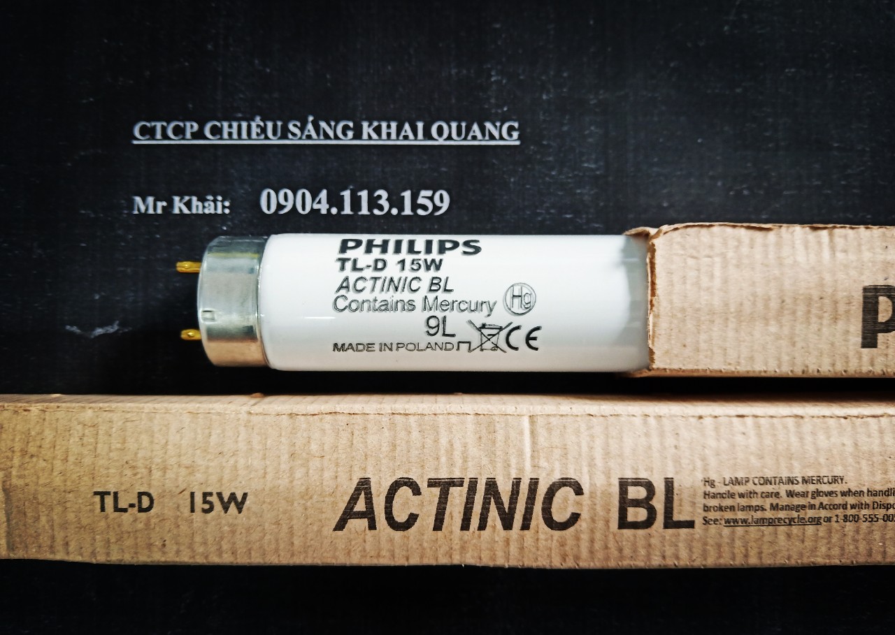 (SALE) Bóng đèn thu hút côn trùng Philips TL-D 15W ACTINIC BL dài 45cm
