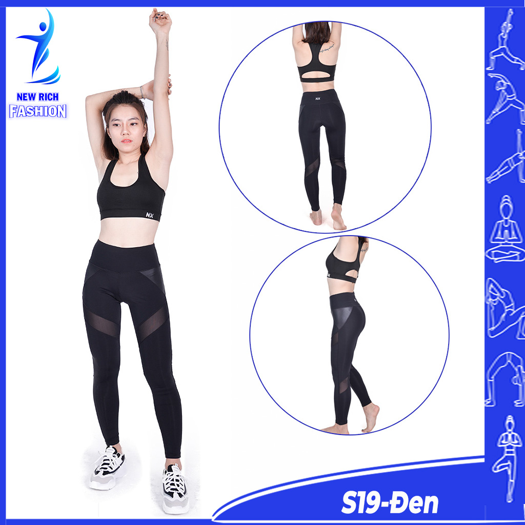 >> SO SÁNH GIÁ ĐỒ TẬP GYM NỮ TÂN BÌNH | Shopee Lazada Sendo Tiki 20 Đồ tập gym nữ thiết kế lưới phối da, chất vải mềm mịn, co giãn 4 chiều, thấm hút mồ hôi tốt
