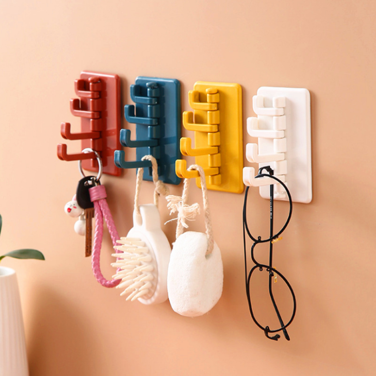 Móc treo đồ 4 móc dán tường