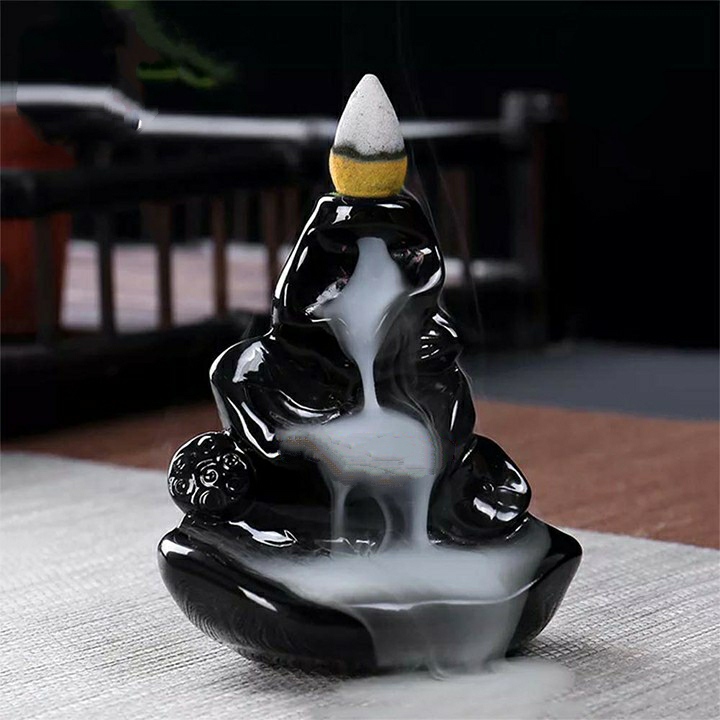 [CHỌN MẪU] Thác khói trầm hương tháp đốt trầm hương lư xông trầm non bộ thác nước - Decor Việt