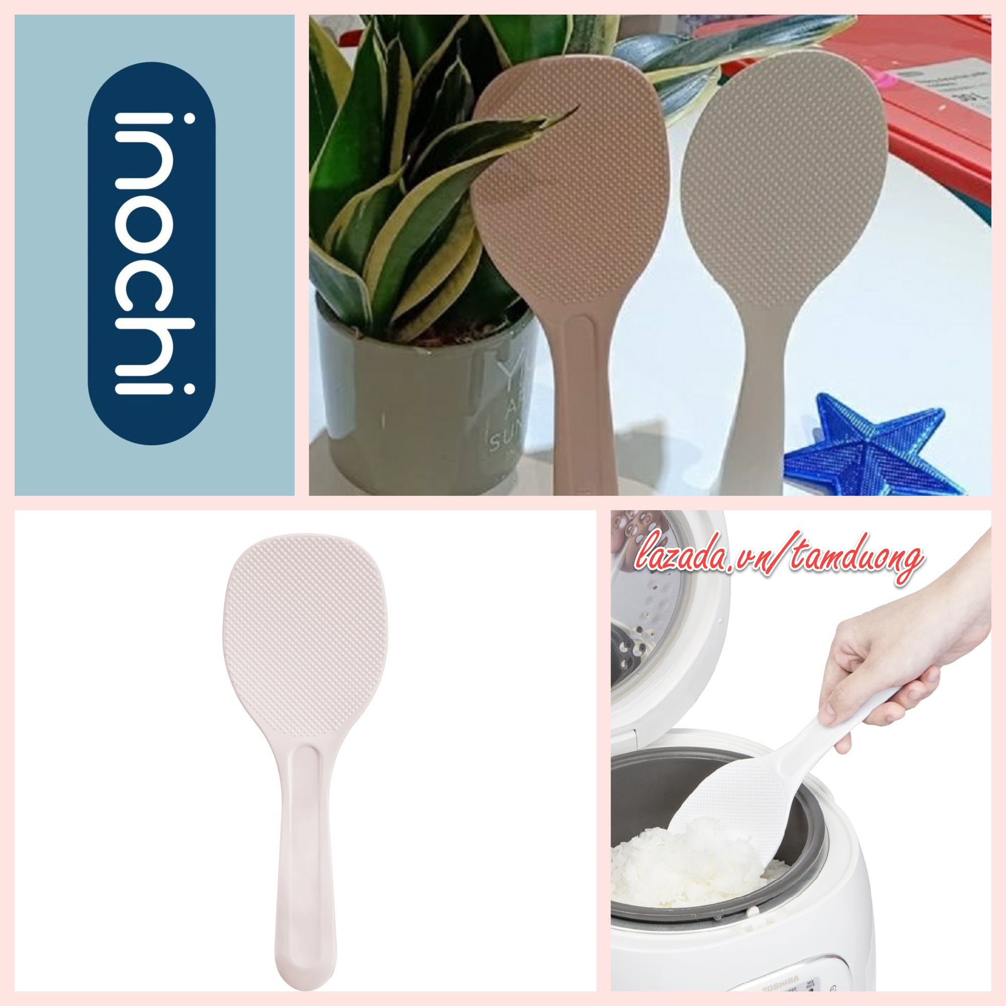 Muỗng (vá) xới cơm chống dính Inochi [HCM-Giao hoả tốc 2h]