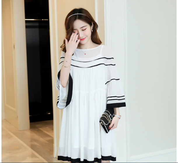 ĐẦM VÁY BẦU CÔNG SỞ VOAN  VIỀN ĐEN