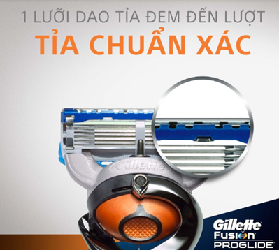 Lưỡi dao cạo râu Gillette Fusion5 Proglide (Vỉ 02 lưỡi)