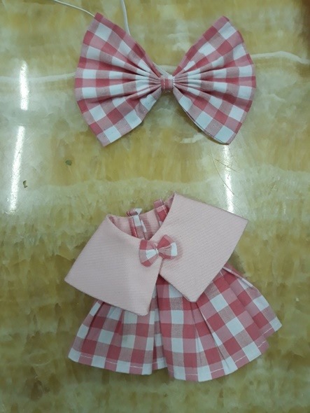 Outfit doll Identity set váy hồng