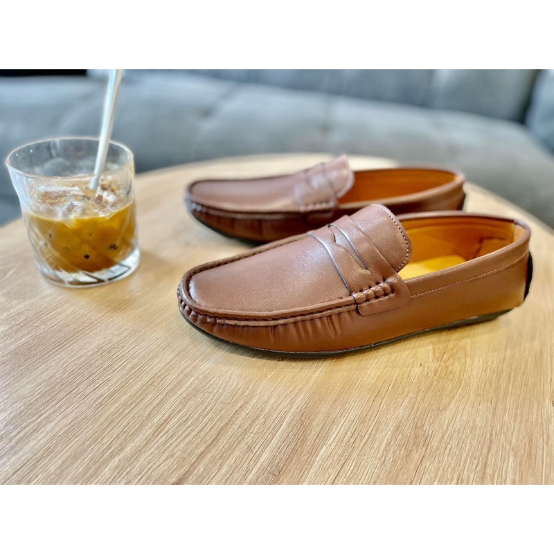 Giày Tây Lười, Giày mọi da mềm, đế khâu sẵn....