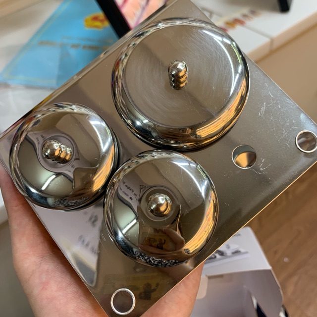Bộ ba nồi đựng lưu huỳnh, bột đắp inox
