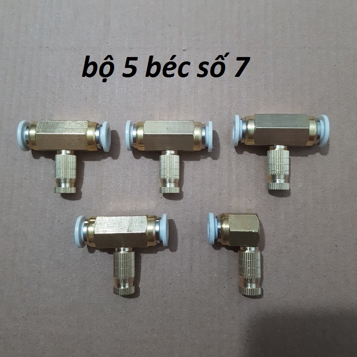 (TẶNG KÈM 10M DÂY) COMBO bộ 5 béc phun sương làm mát bằng đồng