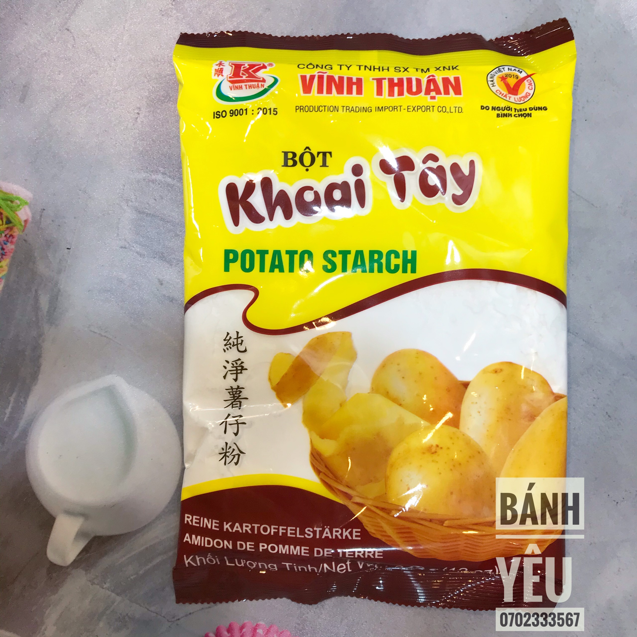Tinh Bột Khoai Tây Vĩnh Thuận 340g tinh bột khoai tây 100% được sử dụng
