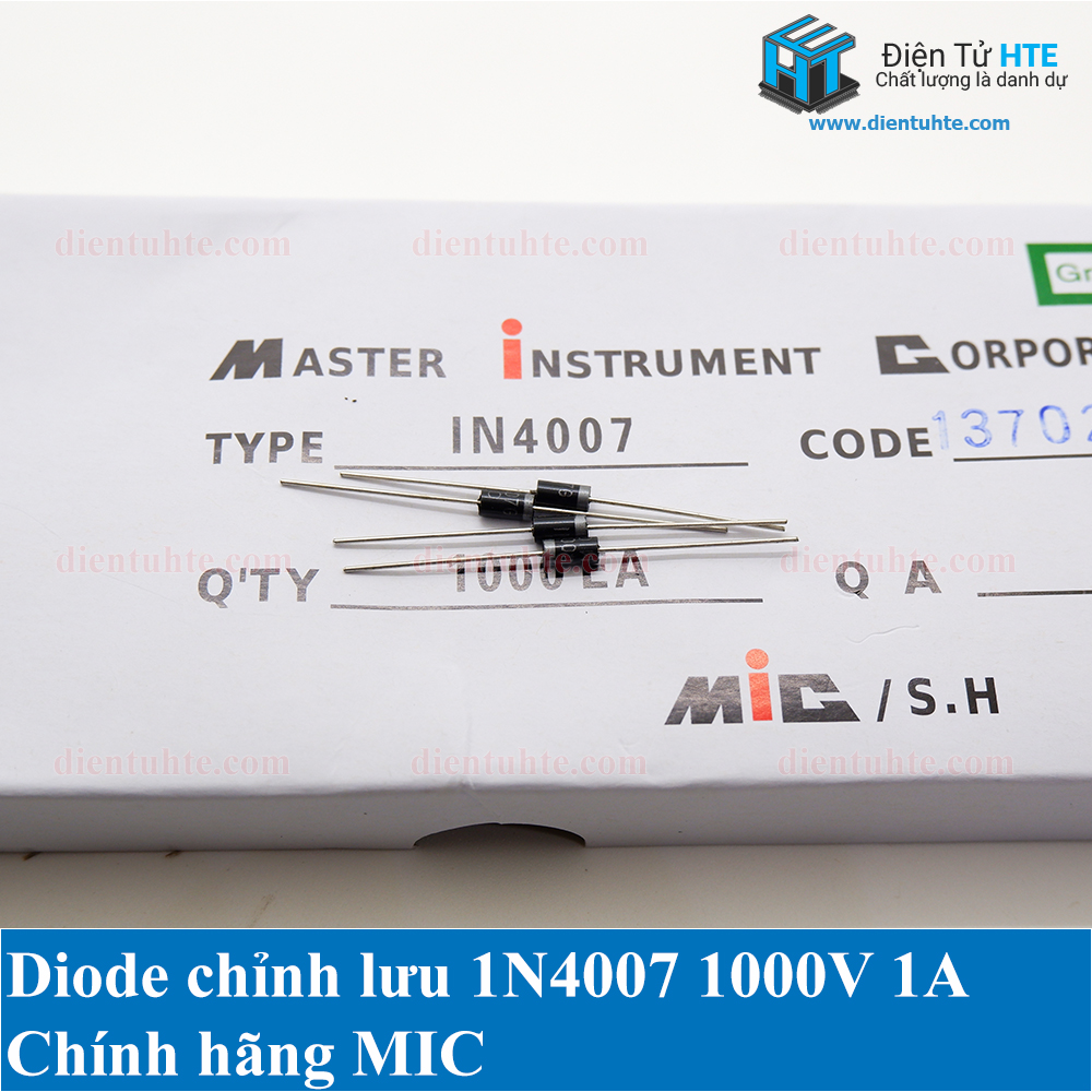 Bộ 100 Diode 1N4007 1000V 1A DO-41 chính hãng MIC (100 con)