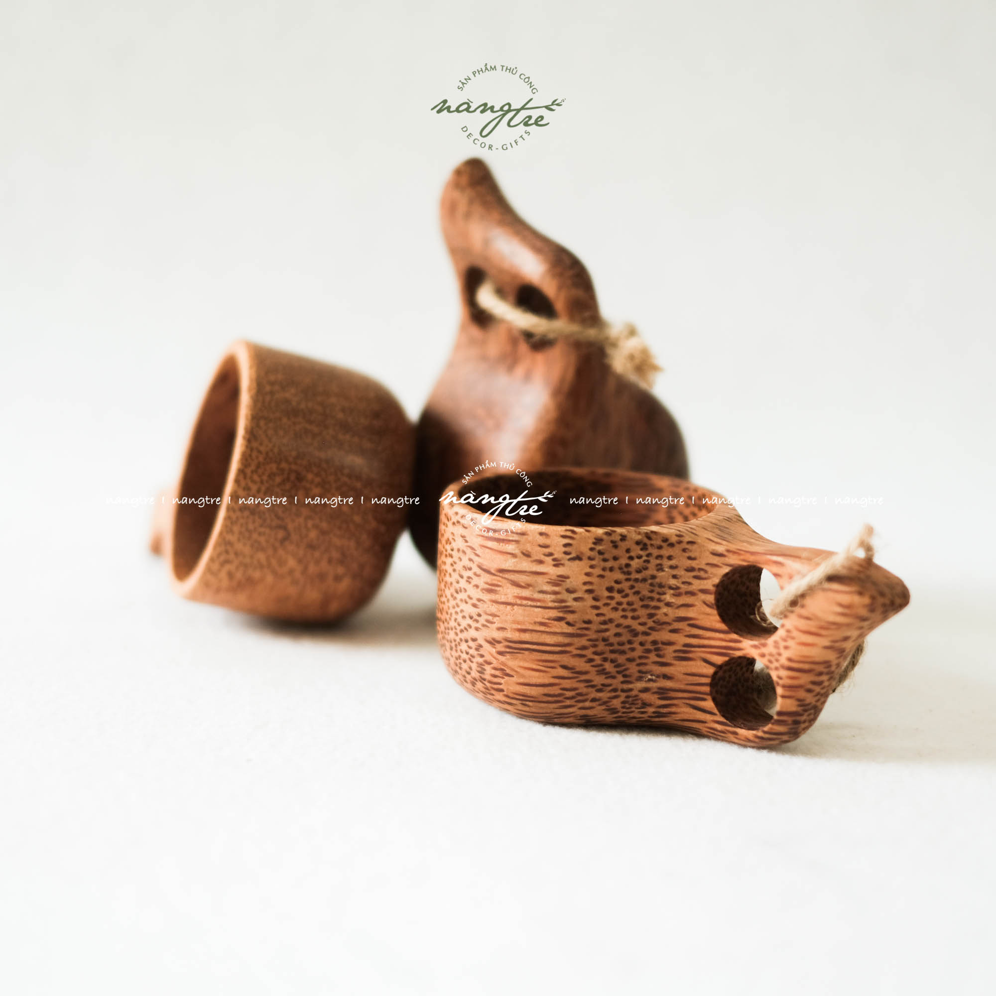 [HCM]Ly cốc bằng gỗ dừa- Ly gỗ dừa decor
