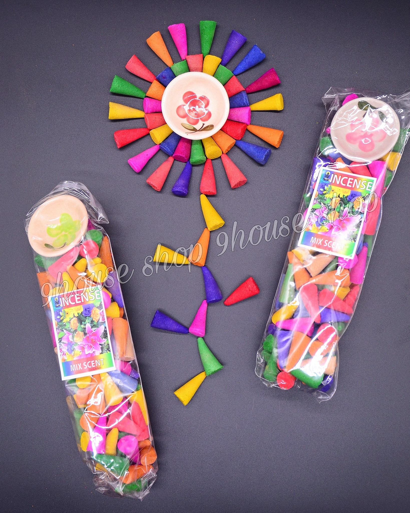 01 gói Trầm Hương Nụ (100 nụ+chén sứ) MIX SCENT Nhiều Hương Hoa Thái Lan
