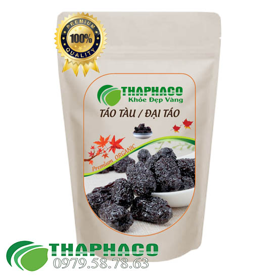 Táo tàu/đại táo sấy khô nguyên chất - túi zip 100gram
