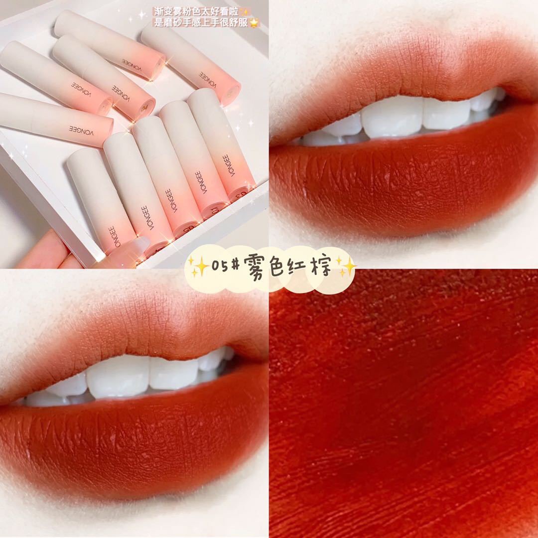 Set 5 Cây Son Kem VonGee Mềm Mượt Siêu Lì [Hàng Mới]