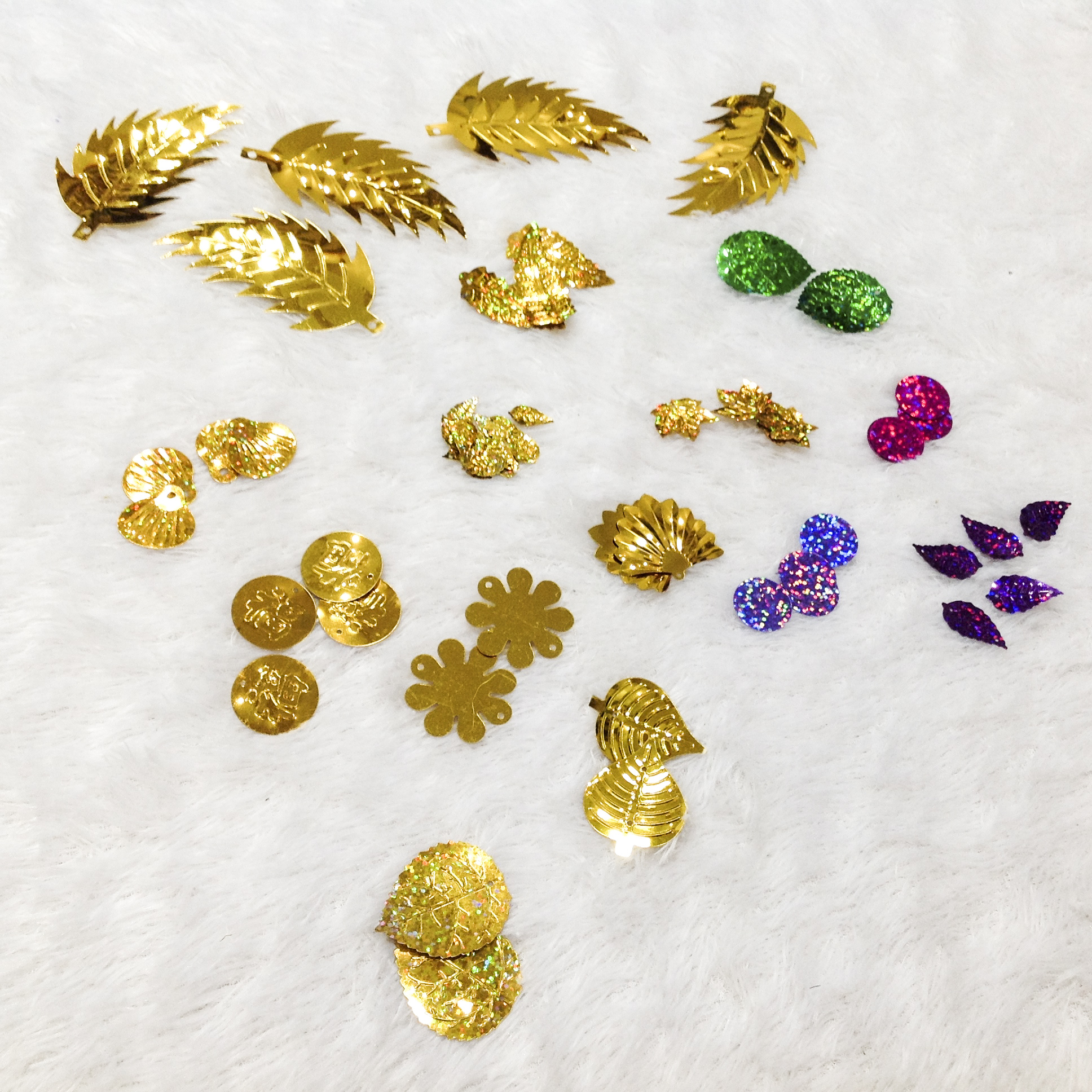 Lá vàng kim sa trang trí cây kim tiền Cây tài lộc bông tỏi gói 10 gram