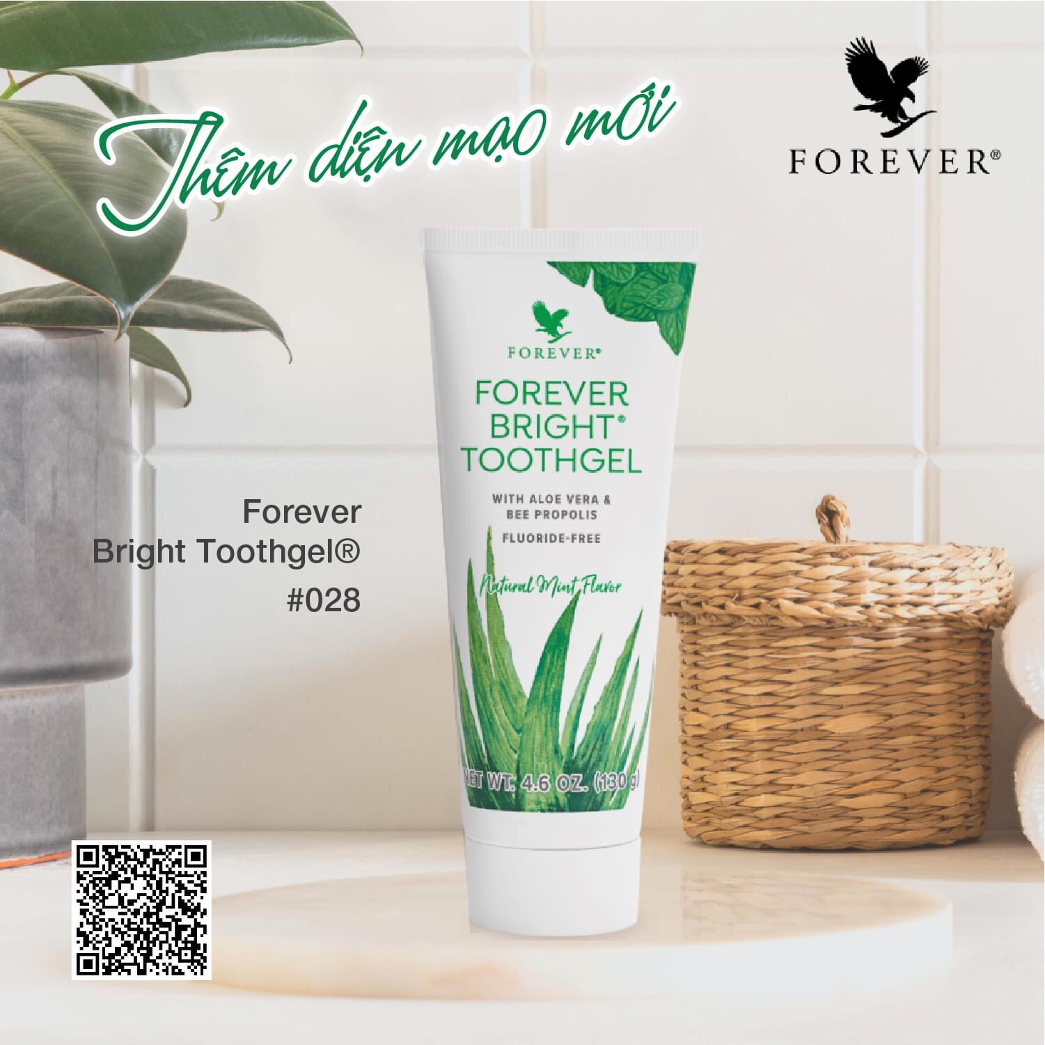 [RẺ VÔ ĐỊCH] KEM ĐÁNH RĂNG LÔ HỘI Forever Bright Toothgel 028flp (130g)