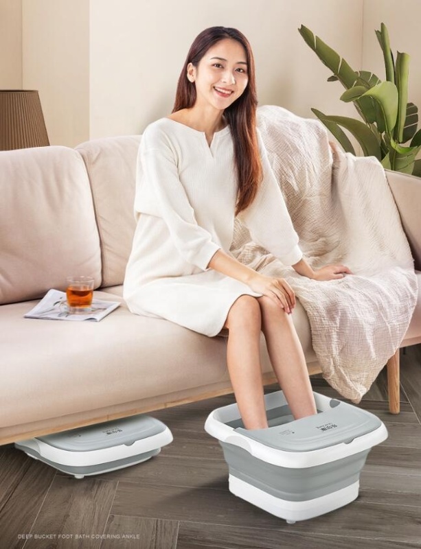 Bồn ngâm chân massage hồng ngoại sưởi ấm sục oxy gấp gọn tiện lợi