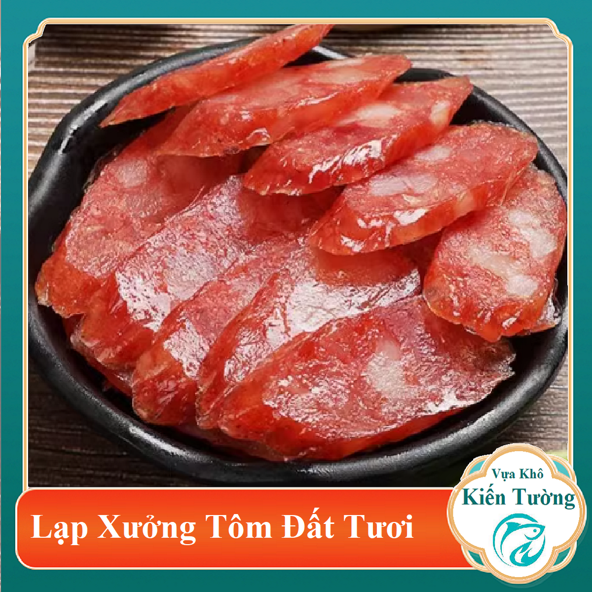 500gr lạp xưởng tôm thiên nhiên tươi ngọt đặc sản minh triết-vựa khô kiến tường