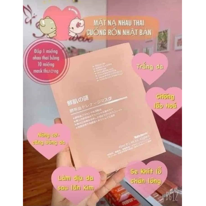 Mặt nạ nhau thai tế bào gốc cuốn rốn Nhật Bản, dưỡng ẩm, sáng da - Phụng Hoàng Cosmetics & Beauty