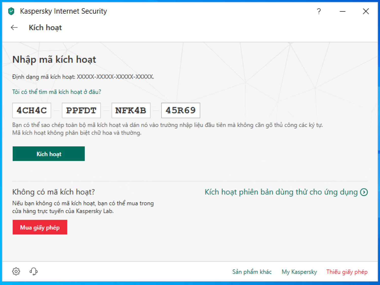 Key Diệt Virus Kaspersky Internet Security