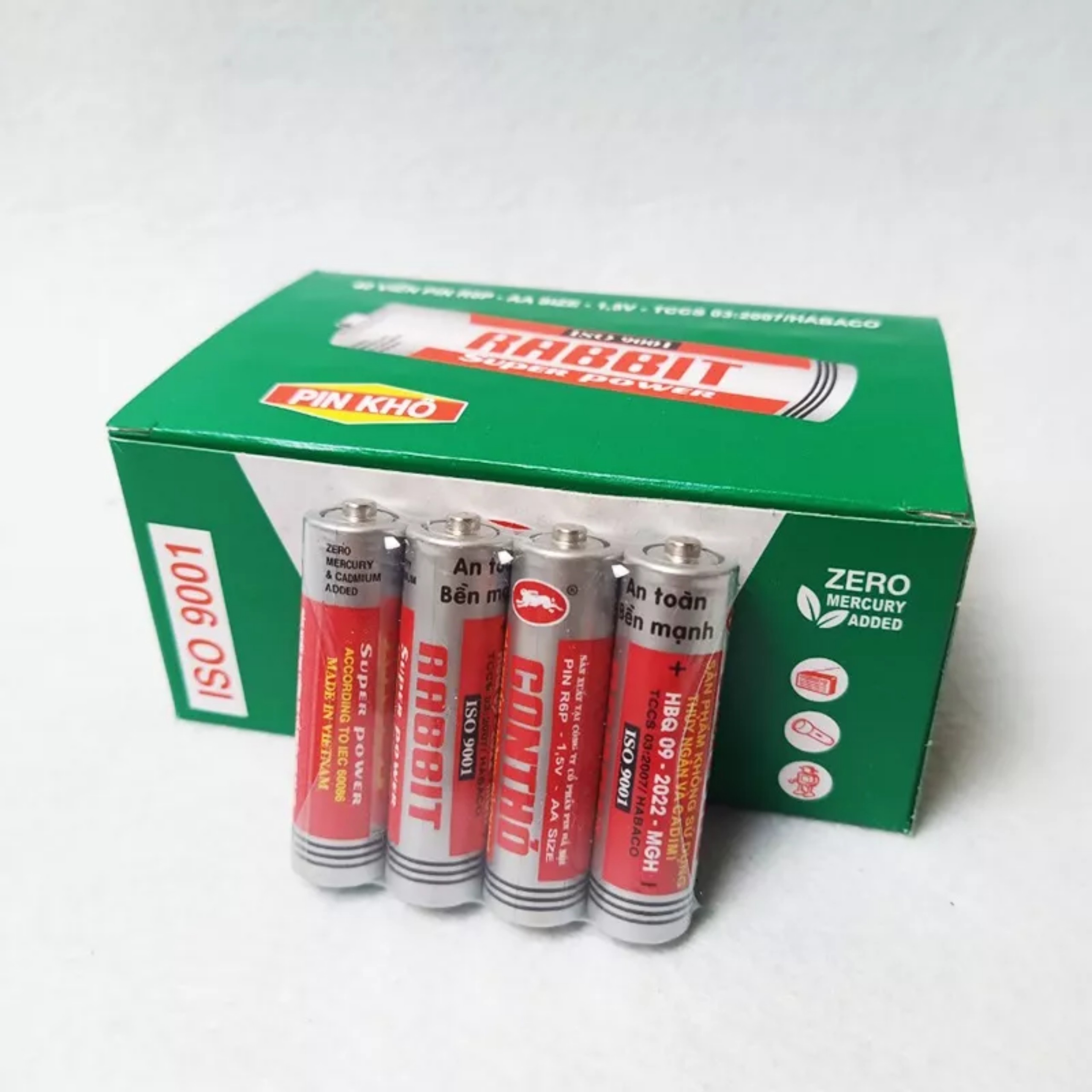 Pin CON THỎ AAA, AA  40 viên (Pin AA to hơn AAA)