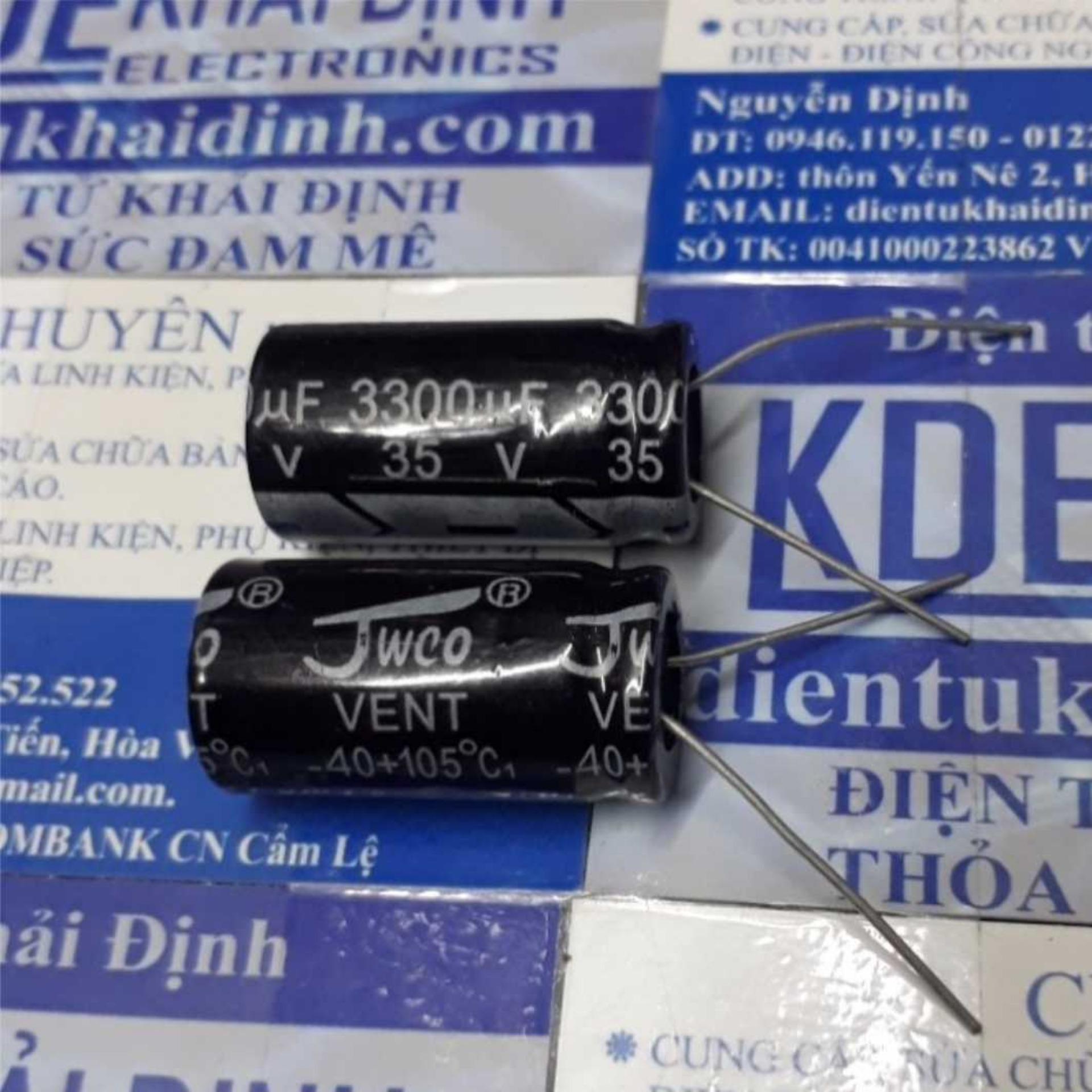 5 con tụ hóa, tụ phân cực 3300uf 35v kde1823
