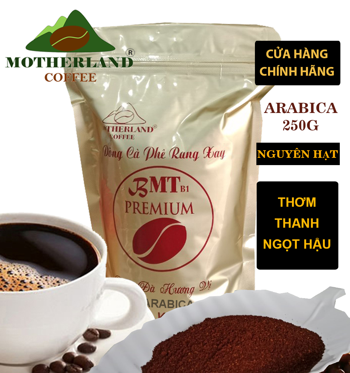 Cà phê Arabica Cầu Đất Đạt Lạt gói 250g