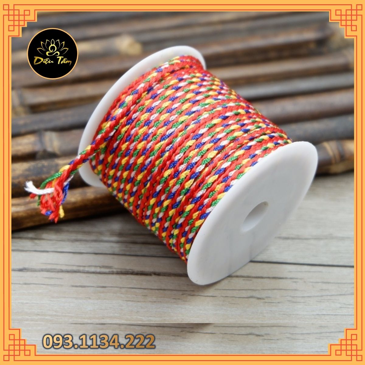 Cuộn Chỉ ngũ sắc tết vòng phong thủy trừ mà,bình an may mắn