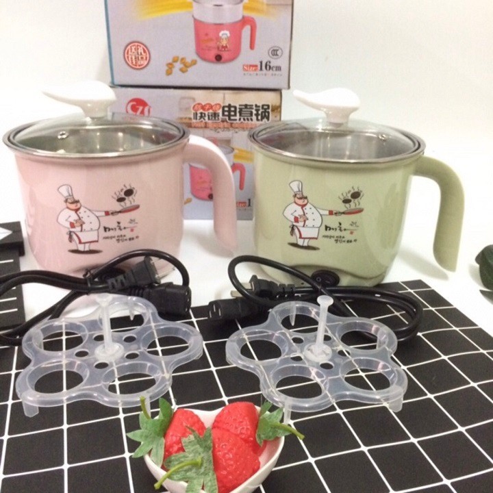 [TẶNG KÈM XỬNG HẤP HOẶC KHAY HẤP TRỨNG] CA NẤU MÌ KIÊM NỒI LẨU MINI VÀ HẤP THỨC ĂN