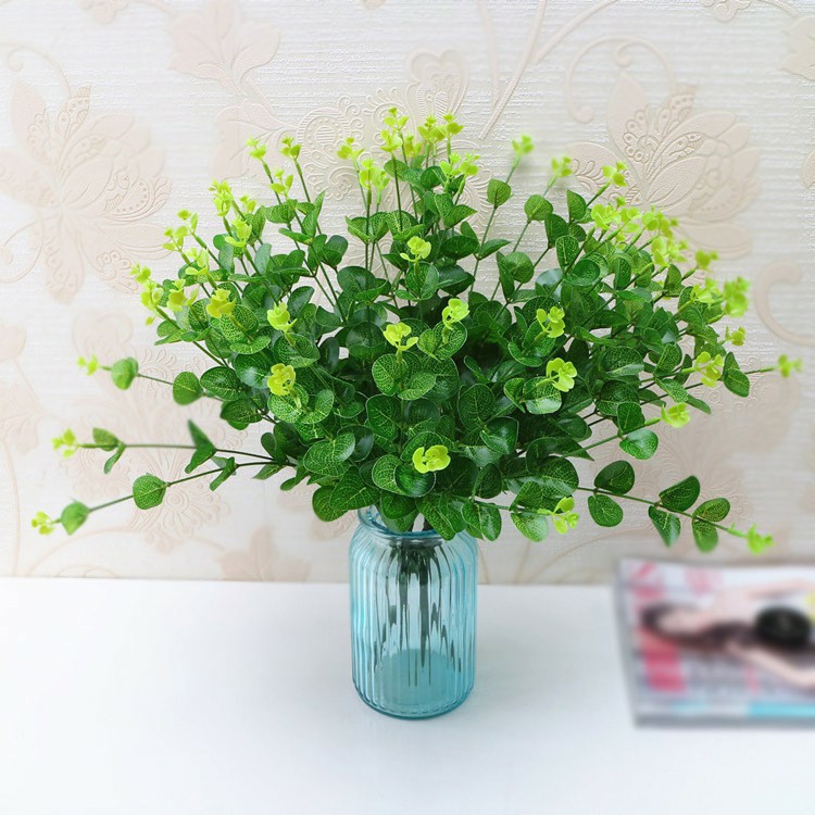 hoa lụa - cụm lá táo 16 nhánh