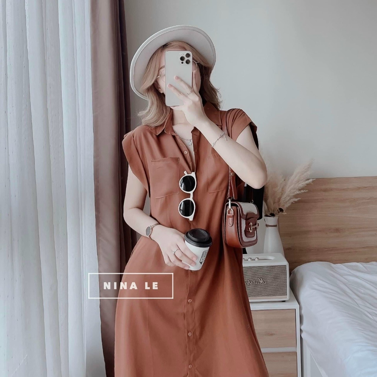 Đầm sơ mi lụa siêu xinh