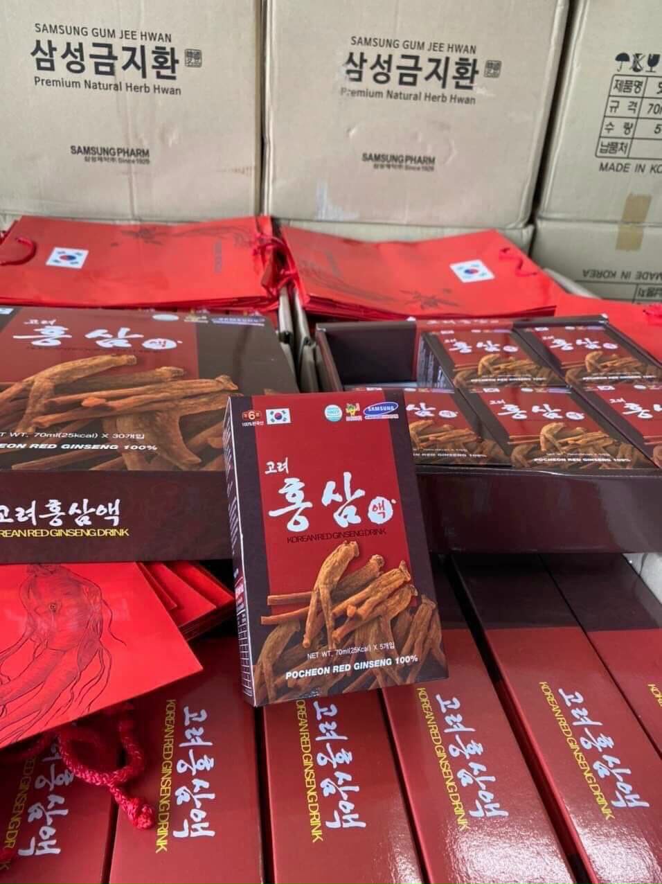 Nước hồng sâm pocheon hàn quốc 30 gói x 70ml