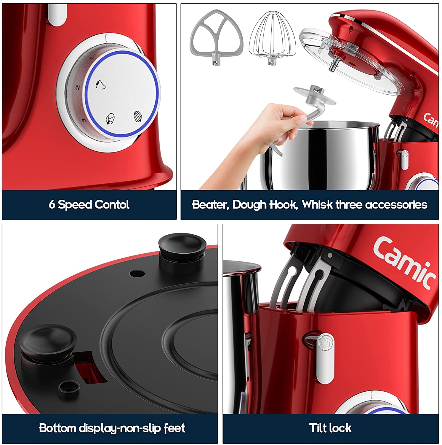 Machine polishing powder, powder mixing, whisk, whisk multifunctional brand Camic. Polisher smooth, gentle hypoallergenic ồn. Nice patterns