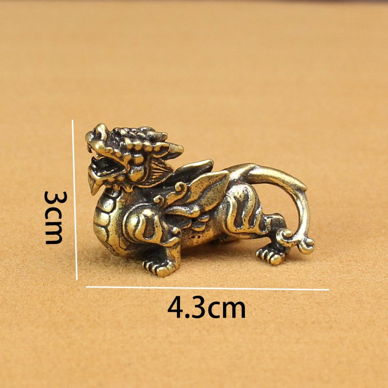 Tượng Phong Thủy Hình Kỳ Lân (Kích Thước: 5.2cm x 3.3cm)