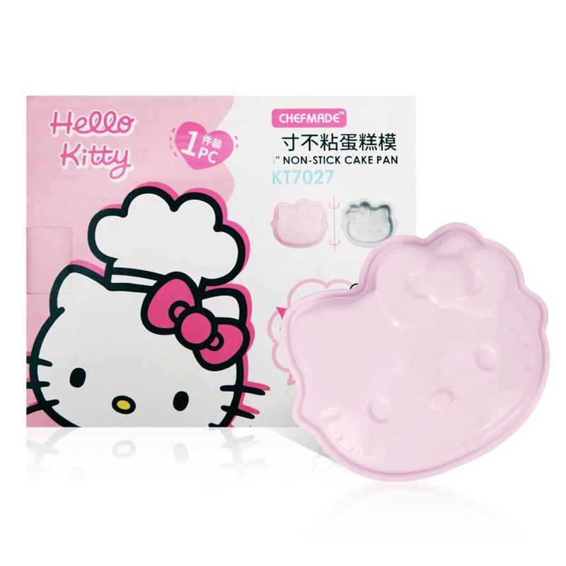 Chef Made Hello Kitty (Hello Kitty) Được Ủy Quyền Chính Hãng 6-Inch/8-Inch Đáng Yêu Bánh Không Dính Nướng Bộ Tạo Khuôn Hình