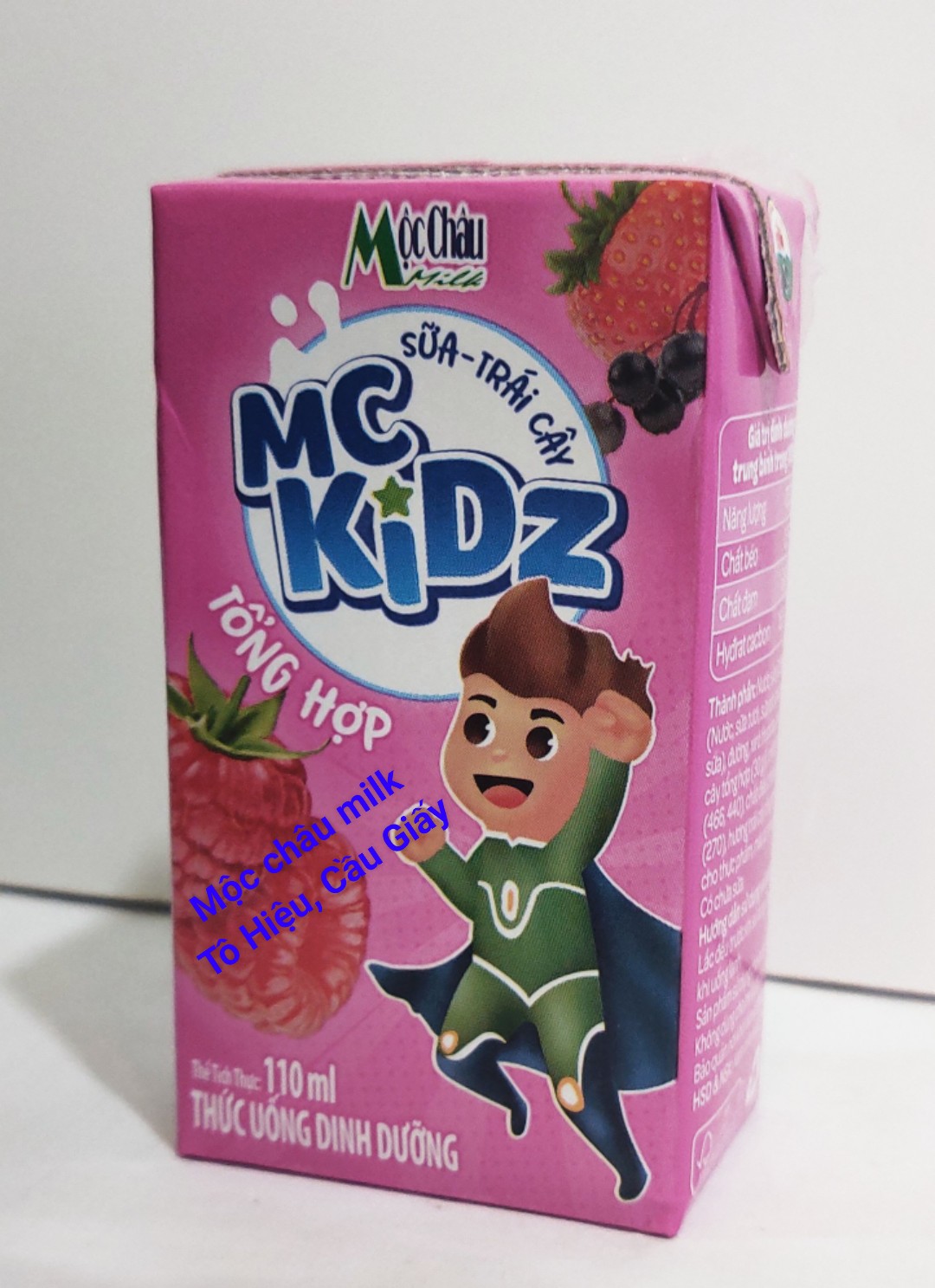 Sữa Mộc Châu Kidz 110ml thùng 24 hộp