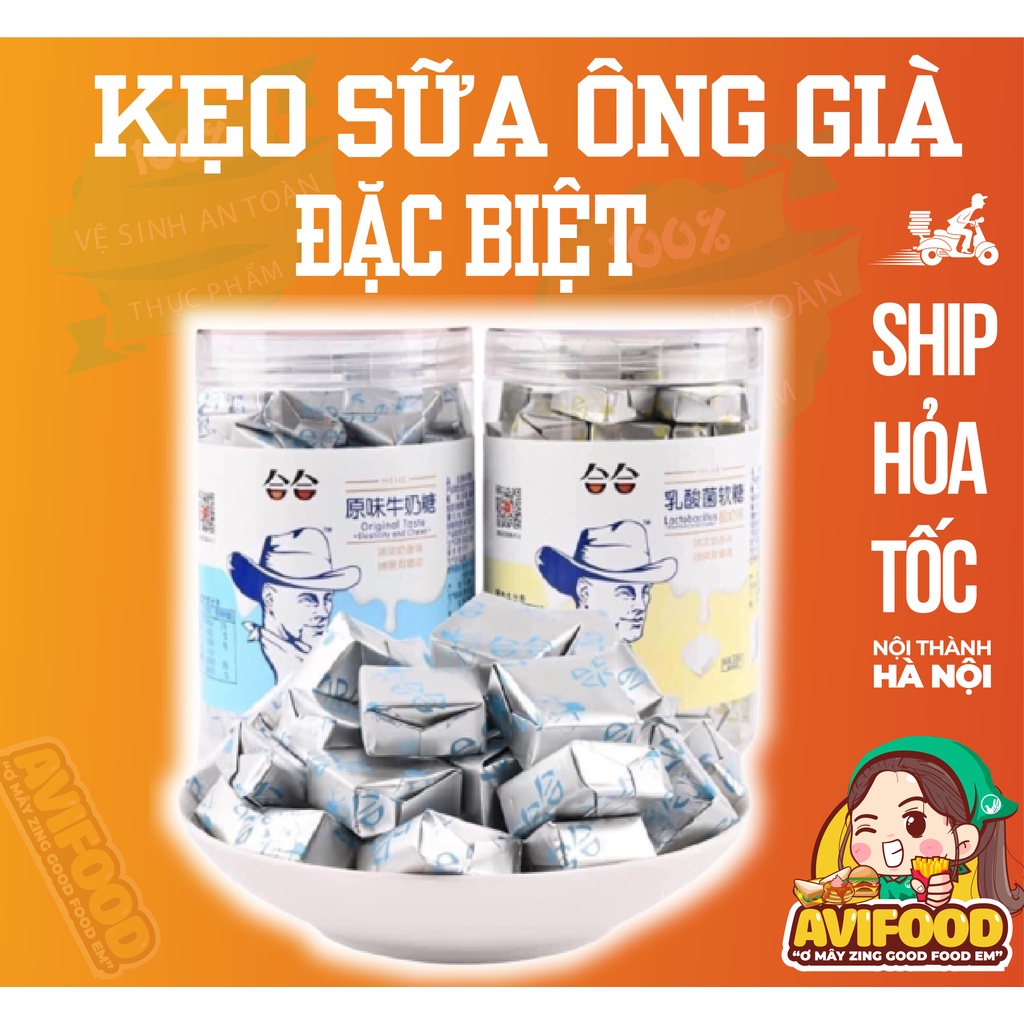 kẹo sữa chua dẻo ông già ( hũ 288gr )