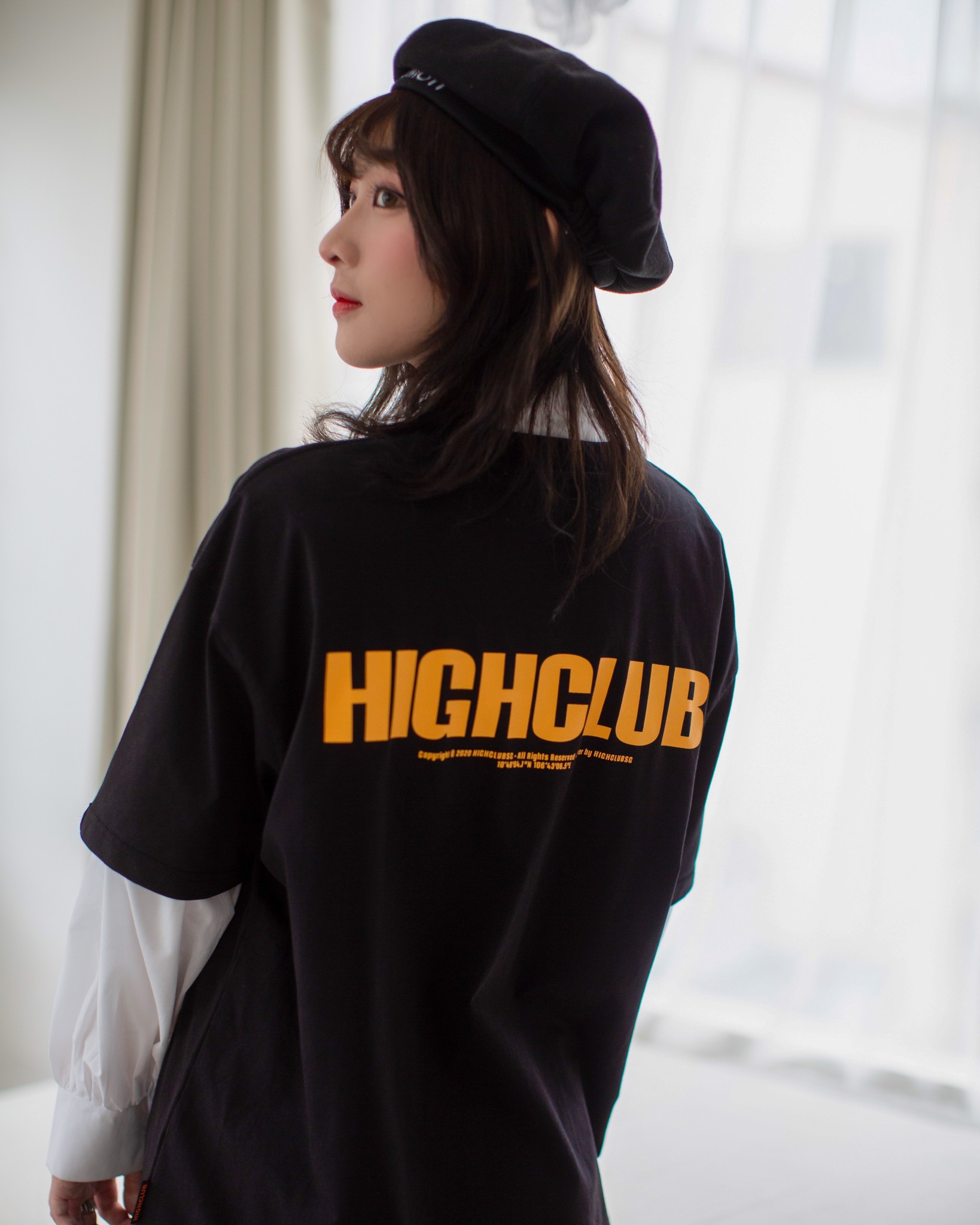 HIGHCLUB Basic Tee - Black/Yellow