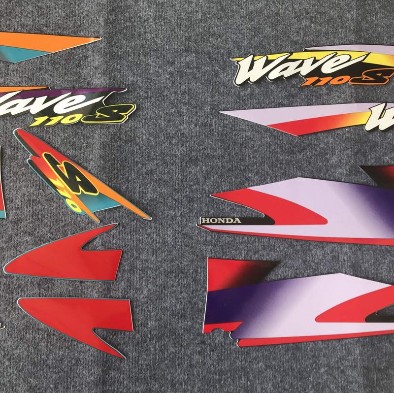 [SALE SALE SALE] BỘ TEM 3 LỚP DÀNH CHO WAVE S THÁI 110 (MÀU ĐỎ - TÍM) - WAVE S THÁI 110