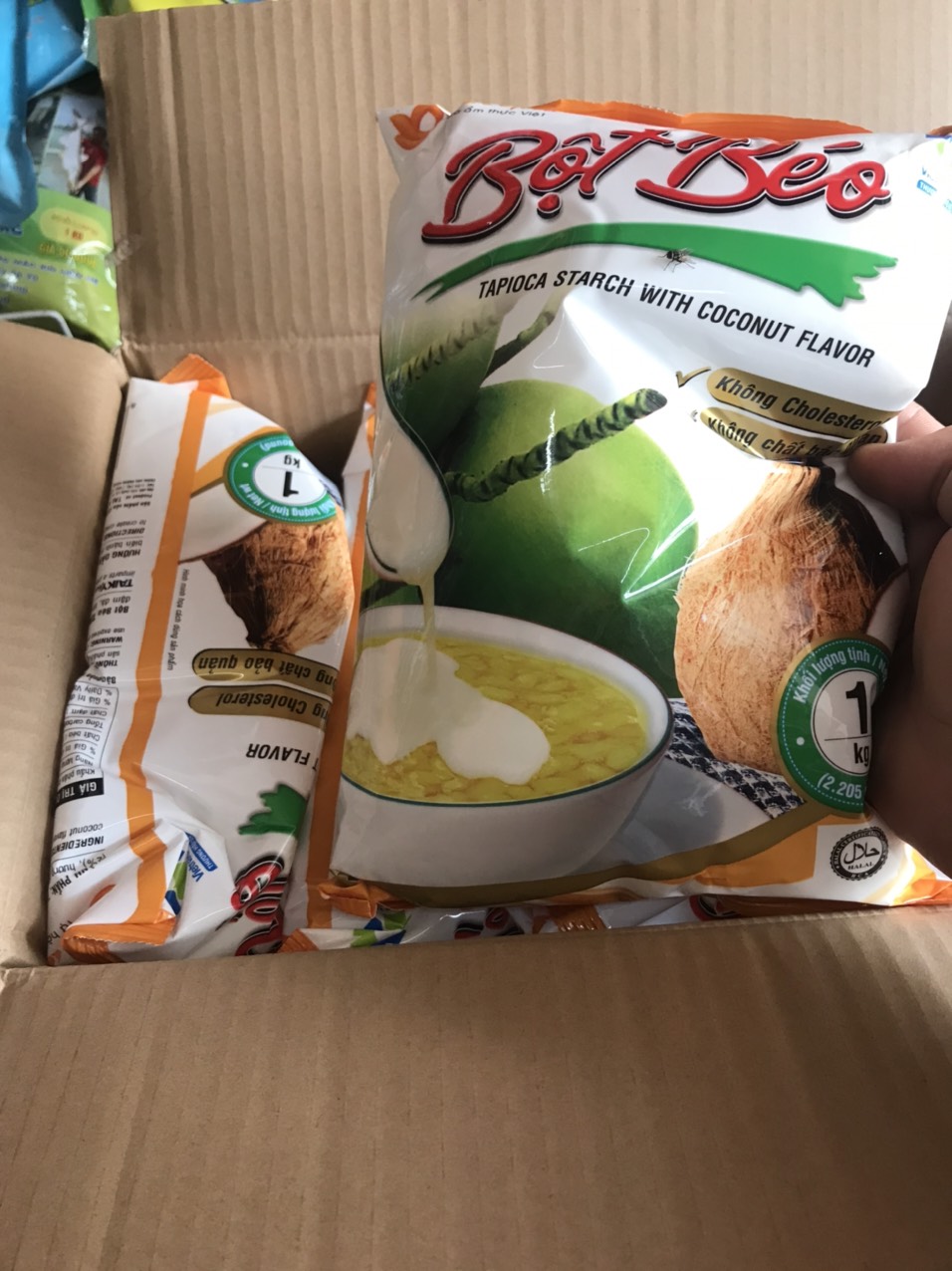 Mồi bột béo cốt dừa câu cá tra, trê, chim, trôi, chép 1kg