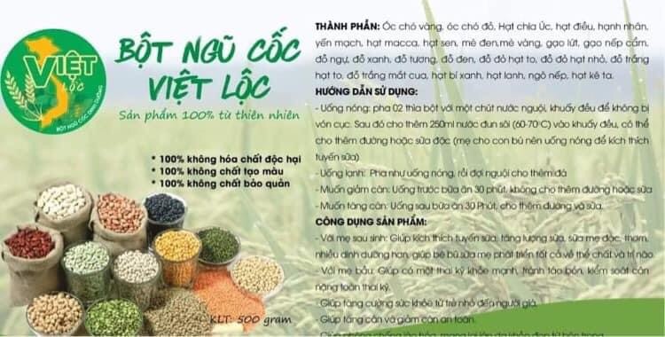 1 hộp Bột Ngũ Cốc Việt Lộc 500g