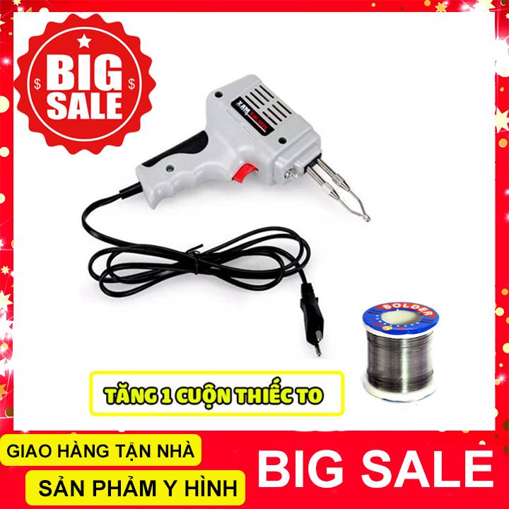 Bộ mỏ hàn xung joust max 220v 100w - mỏ hàn sung - mỏ hàn thiếc tặng 1 cuộn thiếc hàn to