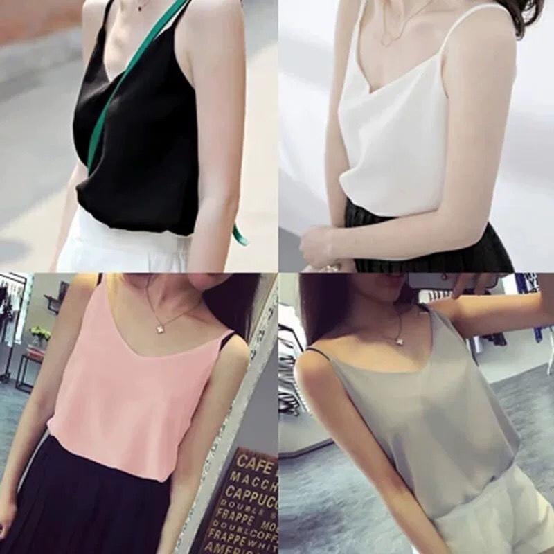 Áo kiểu nữ cổ tim hai dây