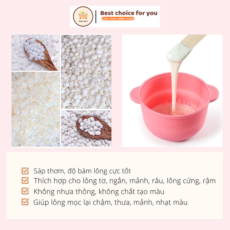 Sáp wax lông cao cấp siêu bám [ 100gr ] Sáp dừa sữa coconut