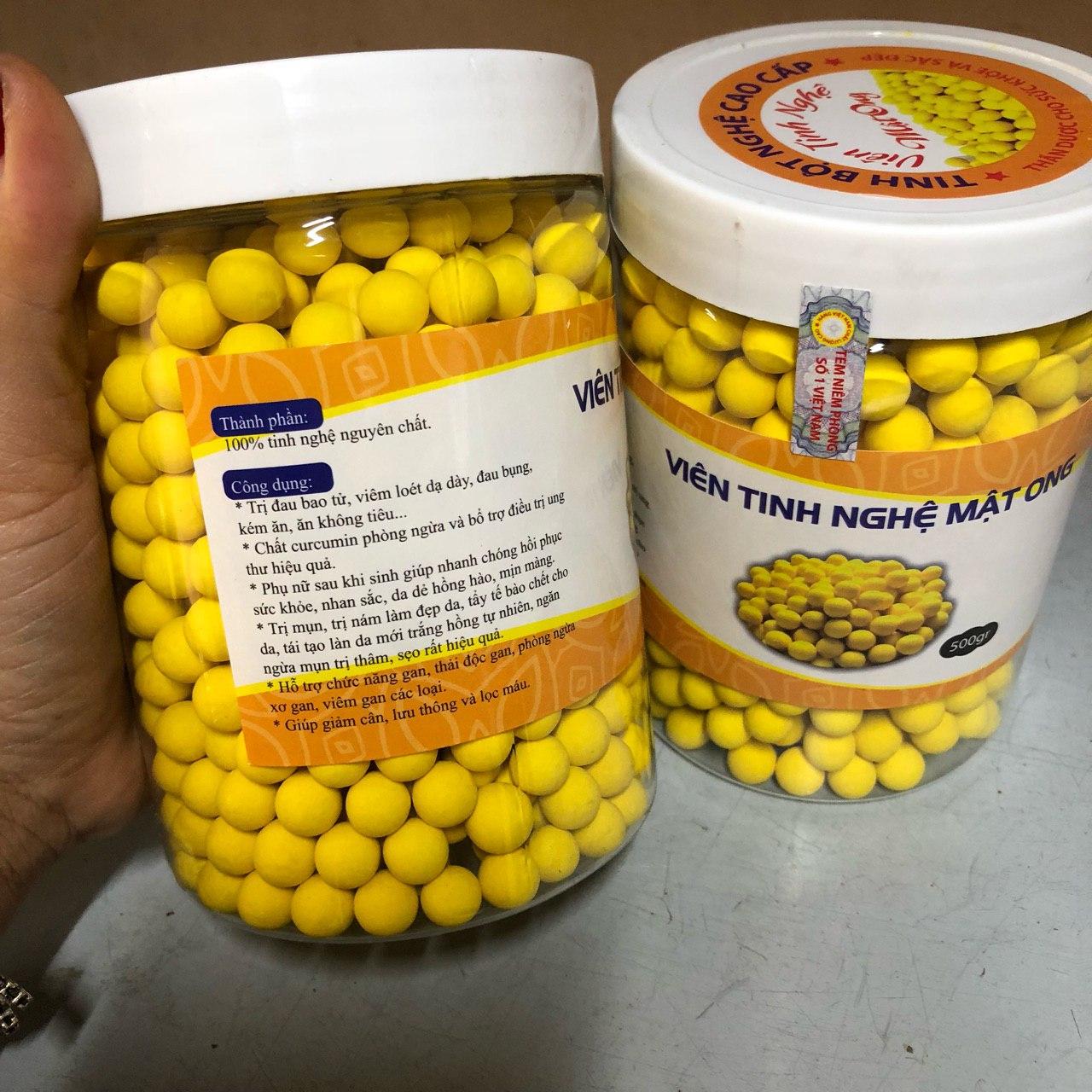 1kg viên tinh bột nghệ mật ong