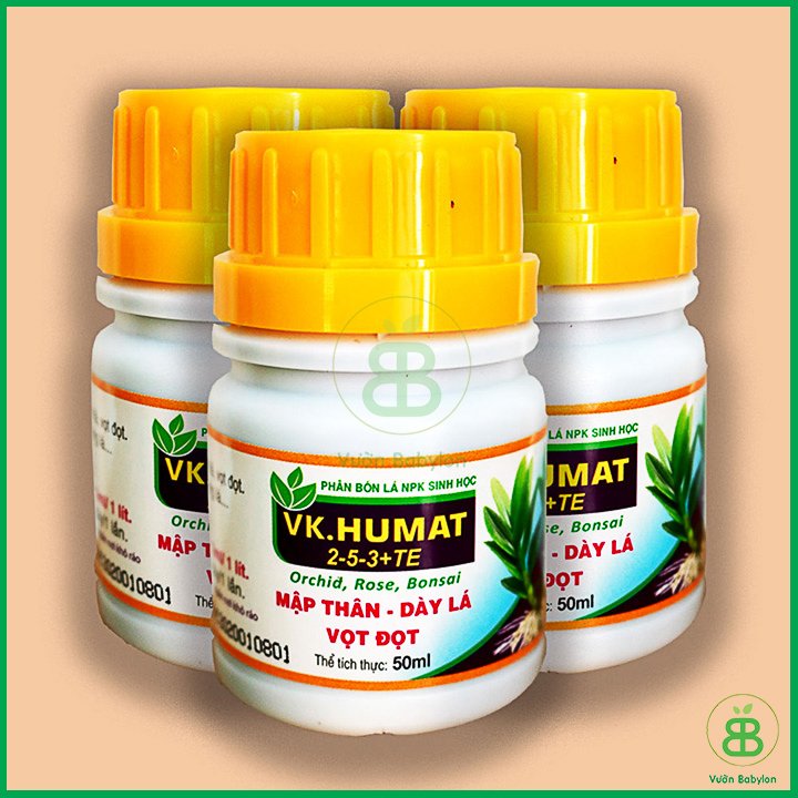 Phân Bón Lá Sinh Học Mập Thân, Dày Lá, Vọt Đọt Vk.Humat 50Ml