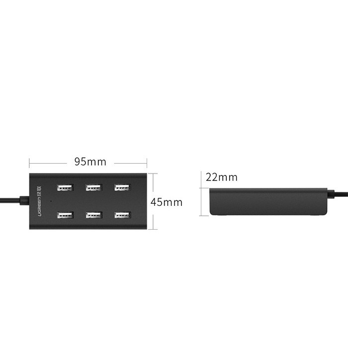 Bộ Chia Usb 7 Cổng 2.0 Ugreen 30374 - Hub Usb 7 Port