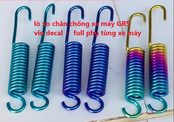 Lò xo chân chống Titan Gr5 chống nghiêng xe tay ga , chống nghiêng xe số - Vindecal BD