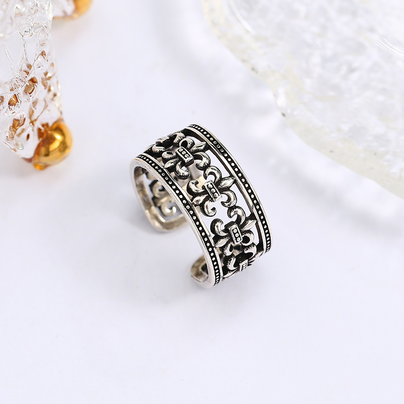 Nhẫn Chrome Heart Anchor mạ bạc 925 cao cấp .