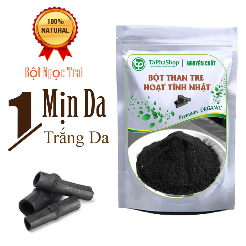 Bột than tre hoạt tính 100g - Bột than tre nguyên chất - Bột than tre Việt Nam - Thảo Dược Tấn Phát